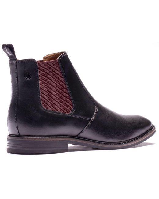 Base London Blue Kensington Leather Boots for men