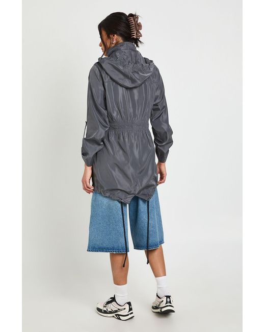 Boohoo Blue Synch Waist Hooded Festival Mac