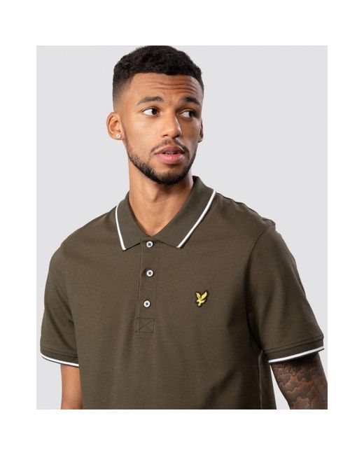 Lyle & Scott Brown Tipped Polo Shirt Sp1524Vog for men