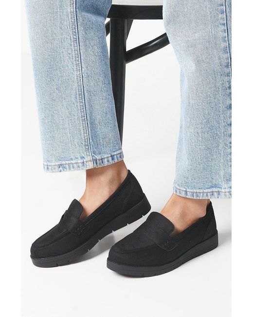 Good for the Sole Black Lily Comfort Wedge Loafers