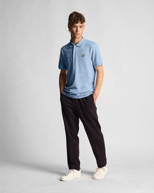 Lyle & Scott Blue Polo Shirt With Matching Print for men