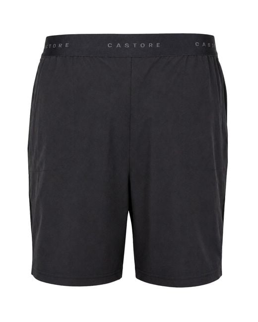 Castore Black 7Inch Branded Elastic Shorts for men