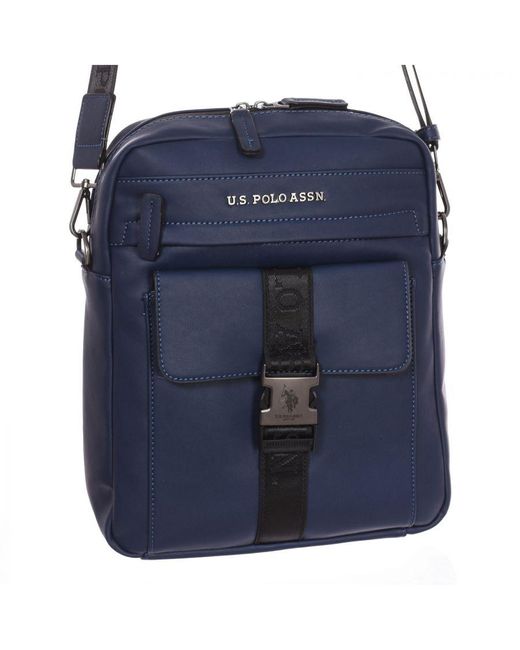 U.S. POLO ASSN. Blue Large Shoulder Bag Biub45671Mvp for men