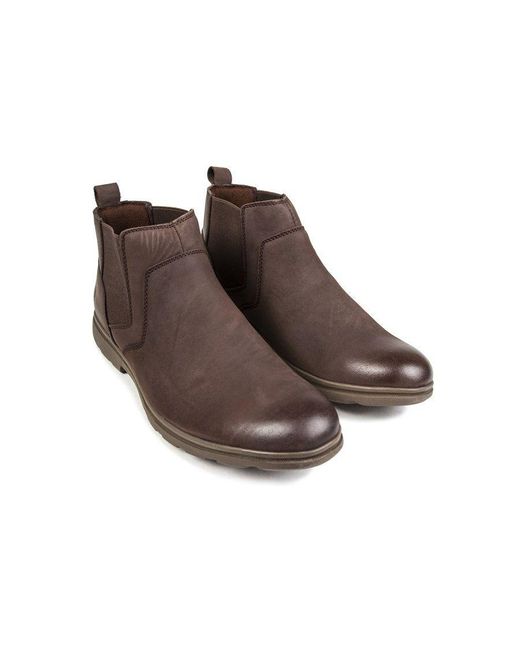 Hush Puppies Brown Tyrone Leather Memory Foam for men