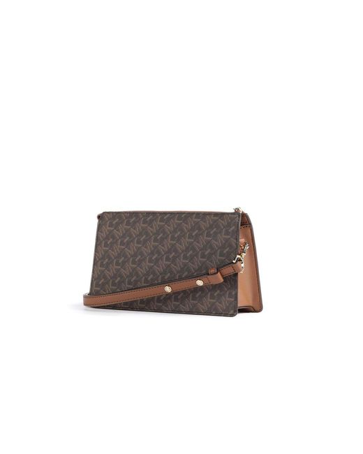 Michael Kors Brown Empire Large Convertible Crossbody Bag