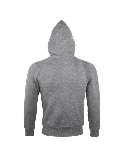 Sol's Gray Sherpa Zip-Up Hooded Sweatshirt Hoodie Marl) for men