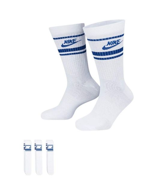 The North Face Blue Nike Sportswear Dri-Fit Everyday Essential Crew Socks 3 Pairs for men