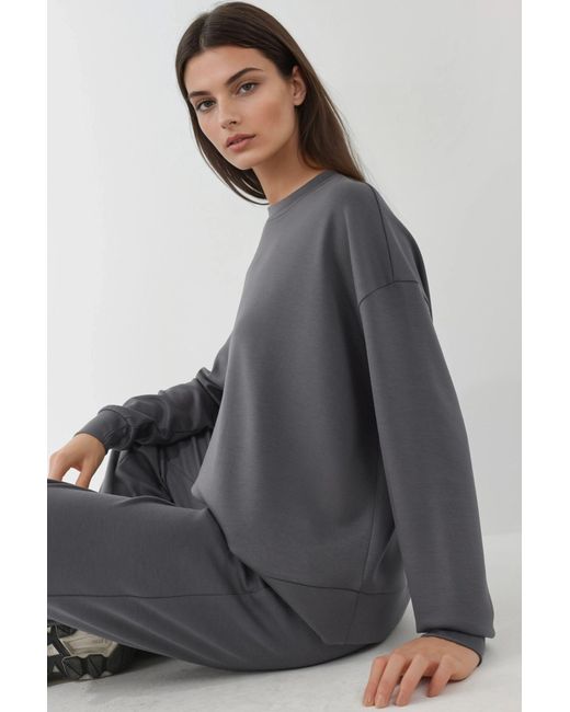 Hiccup Gray Modal Touch Basic Sweatshirt