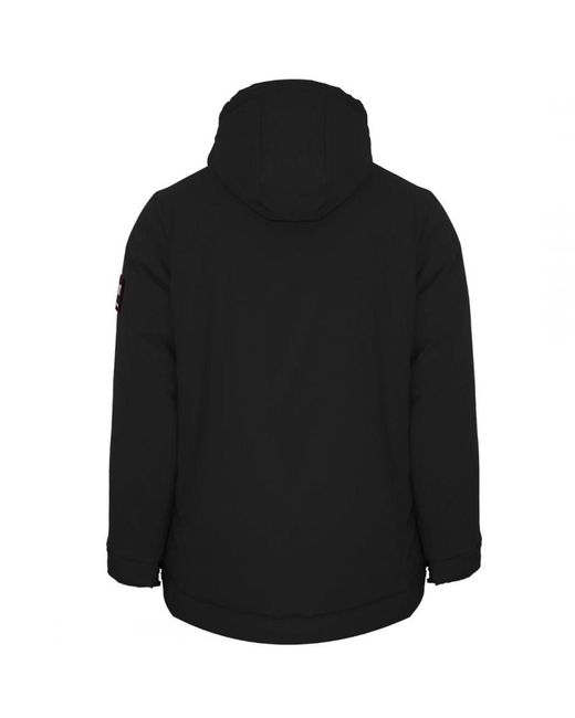 Philipp Plein Black Padded Small Circular Logo Branded Jacket for men