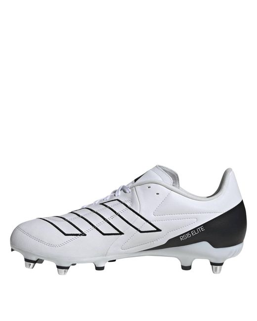 Adidas White Rs 15 Elite Rugby Boots Lace Up for men