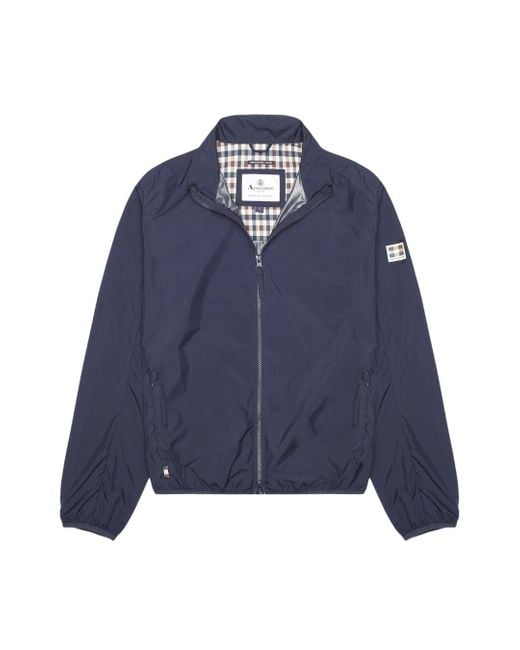 Aquascutum Blue Active Rlg Windbreaker Jacket for men