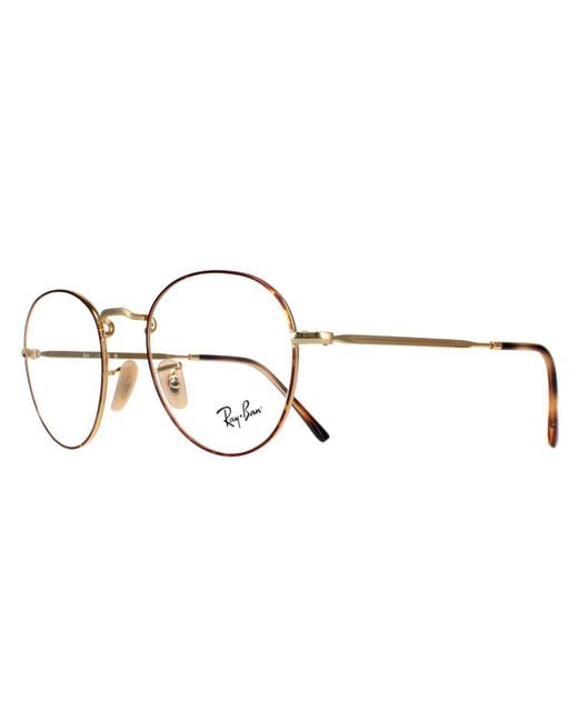 Ray-Ban Brown Round Havana On Rx3582V David Metal
