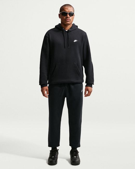 Nike Black Club Pullover Fleece Hoodie for men