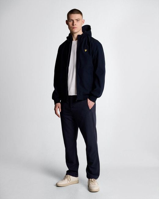 Lyle & Scott Blue Mesh Lined Softshell Jacket for men