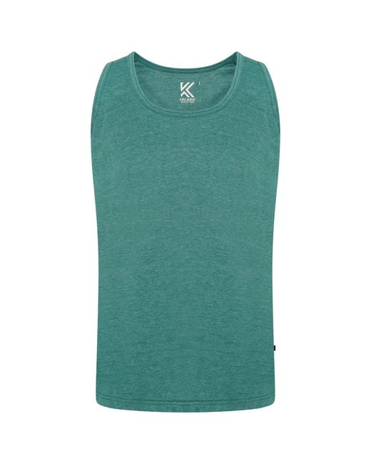 KAM Jeanswear Green Plus Size Classic Vest Kam Sleeveless Crew Neck for men