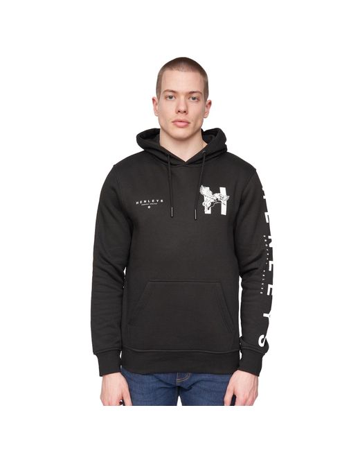 Henleys Black Kilhen Hoodie for men