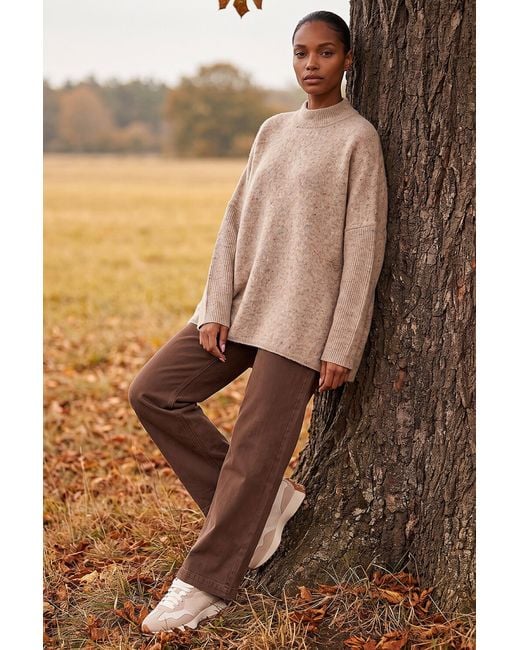Roman Natural Neppy Oversized Knit Jumper