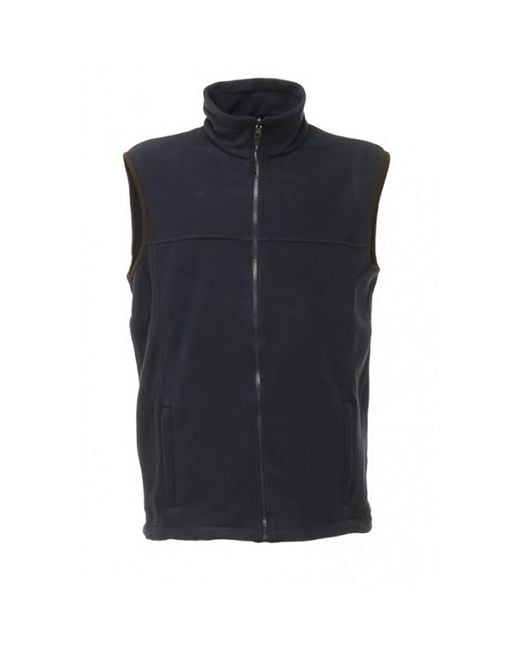 Regatta Blue Haber Ii Full-Zip Bodywarmer Fleece Anti-Pill Jacket (250 Gsm) (Dark) for men