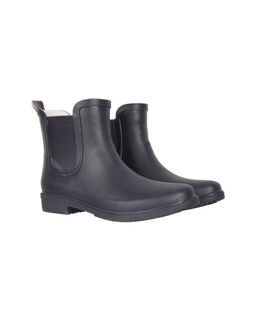 Mountain Warehouse Black Rubber Ankle Wellies Eva Footbed Waterproof Winter Boots