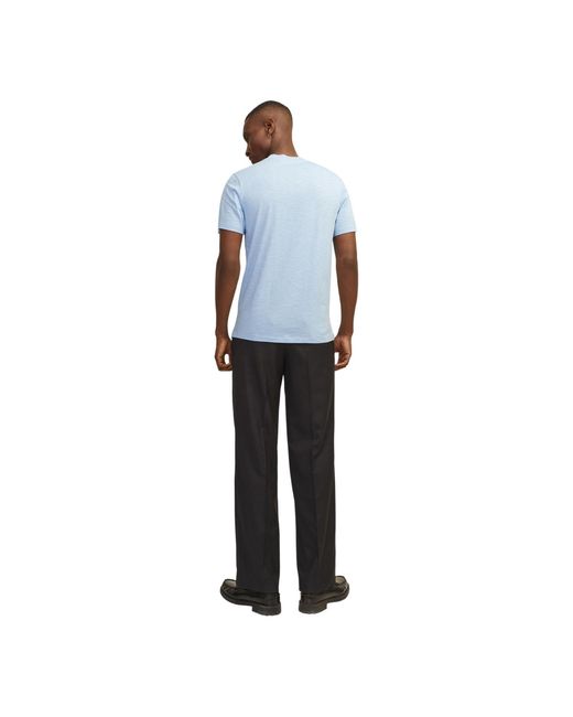 Henleys Blue Henley Regular Short-Sleeved Shirt (Cerulean) for men
