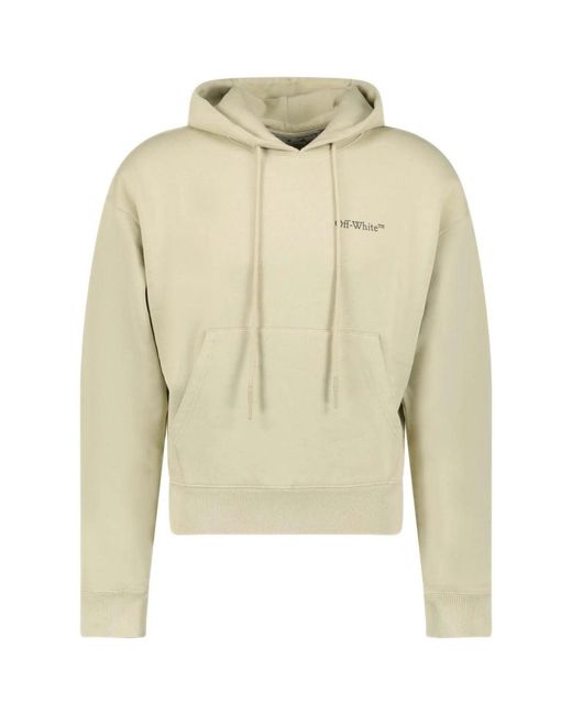 Off-White c/o Virgil Abloh Natural Caravaggio Crowning Over Hoodie Cotton for men