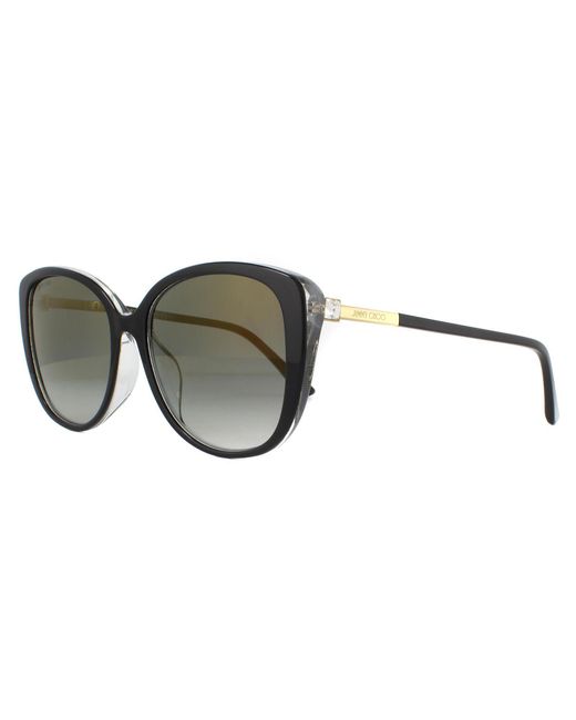 Jimmy Choo Brown Sunglasses Aly/F/S Ae2 Fq Glitter Gradient Mirror
