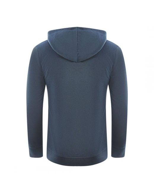 Roberto Cavalli Blue Zebra Print Logo Hoodie for men