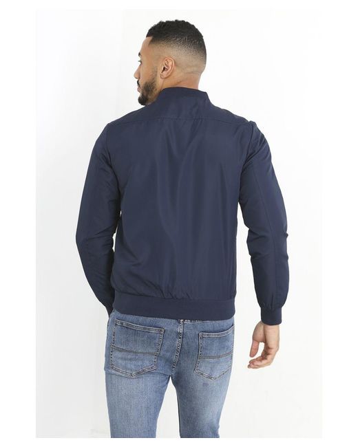 Brave Soul Blue 'Sanjay' Bomber Jacket for men