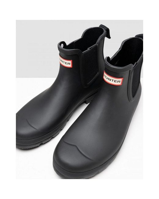 Hunter Black Original Chelsea Boots for men