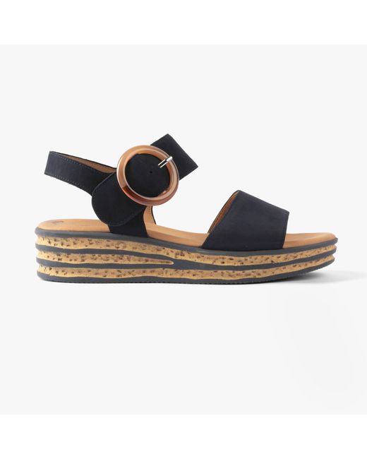 Gabor Blue Andre Sandals Leather