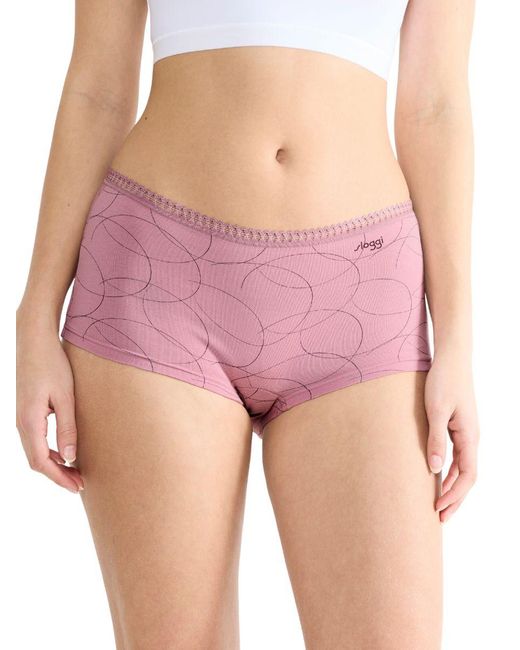 Sloggi Pink Go Crush Short Briefs (3 Pack)