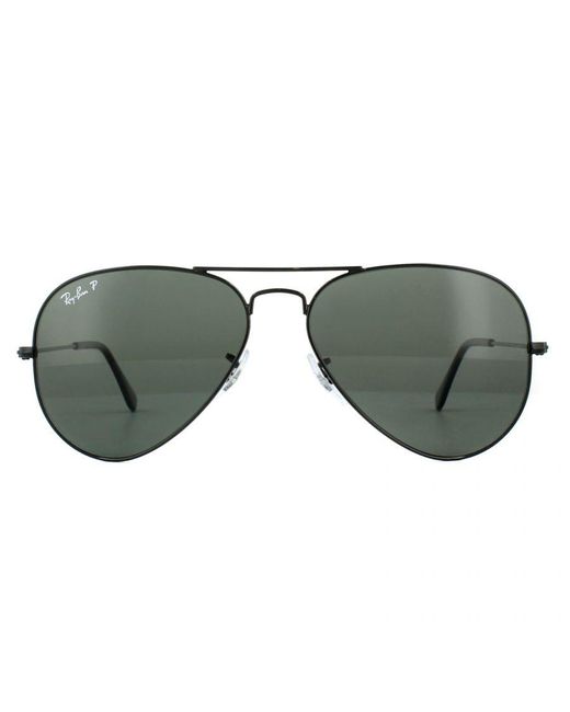Ray-Ban Green Sunglasses Aviator 3025 Polarized 002/58 62Mm Metal for men