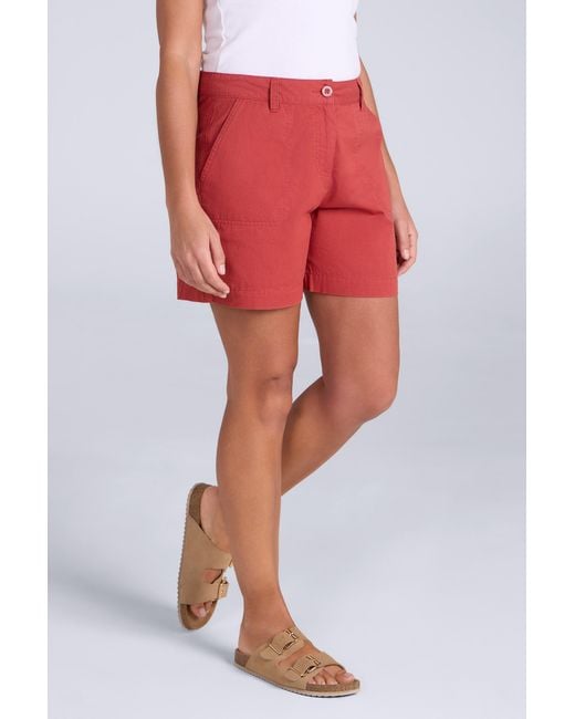 Mountain Warehouse Red 'Bayside' Shorts Uv Protect Max Breathable Summer Casual Comfy Bottoms Cotton