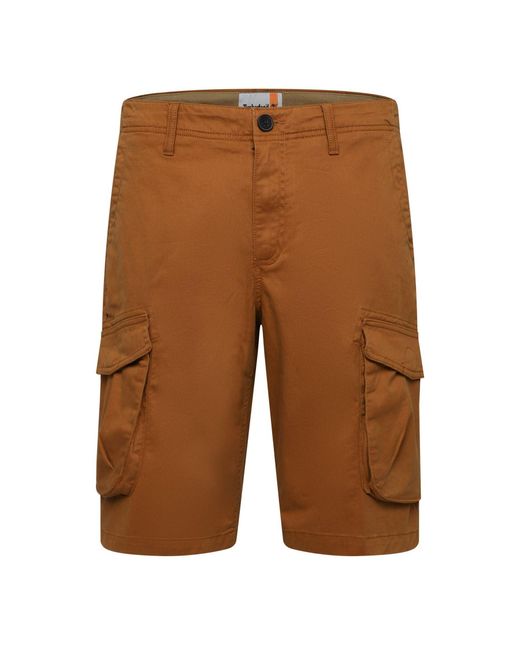 Timberland Brown Twill Cargo Shorts for men