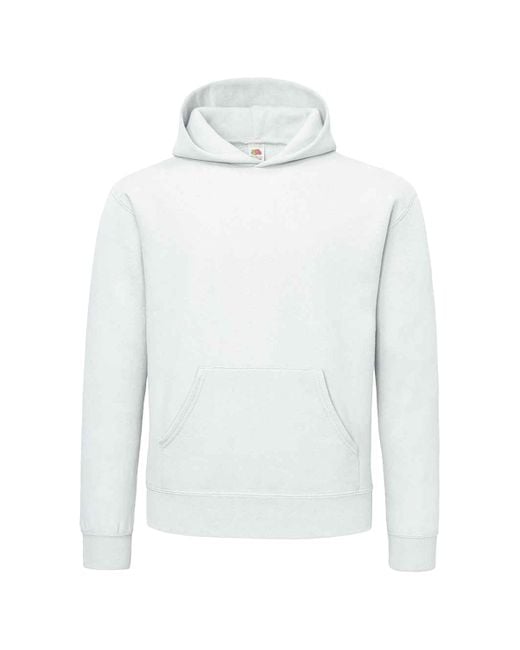 Fruit Of The Loom "Supercotton" Sweatshirt Mit Kapuze Für Herren in White für Herren