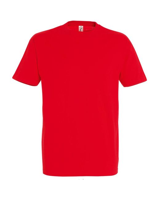 Sol's Red Imperial Heavyweight Short Sleeve T-Shirt Cotton for men