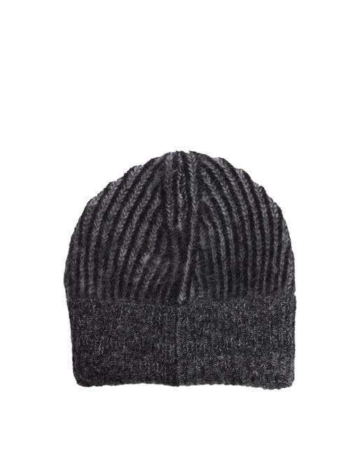 DIESEL Black Accessories Edro Mohair Hat for men