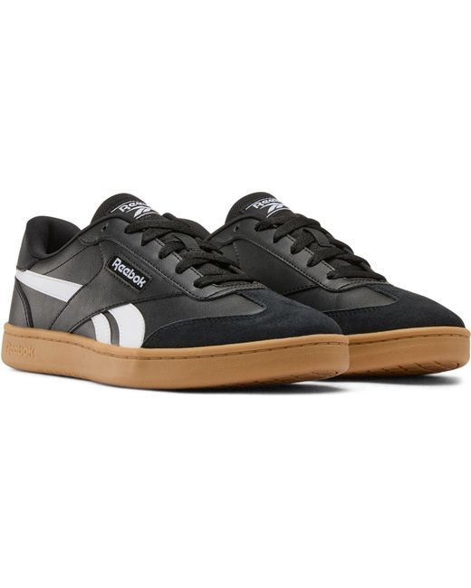 Reebok Black Forte Lounger Leather /Gum Trainers for men