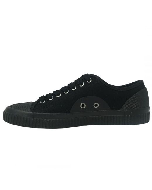 Fred Perry Black Hughes Low Canvas Trainers for men