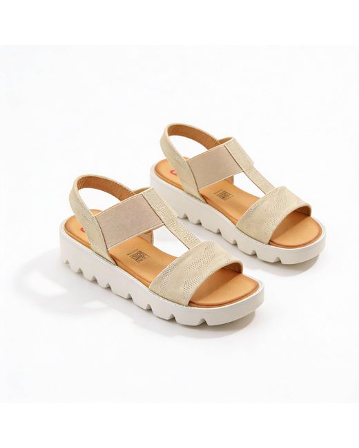 Heavenly Feet Metallic Ritz Shimmer Slingback Sandals