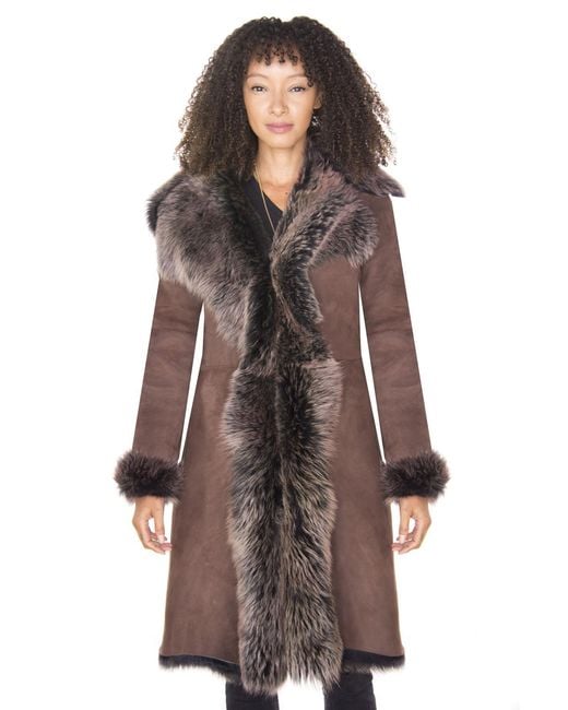 Infinity Leather Brown Toscana Sheepskin Suede Trench Coat-Tbilisi