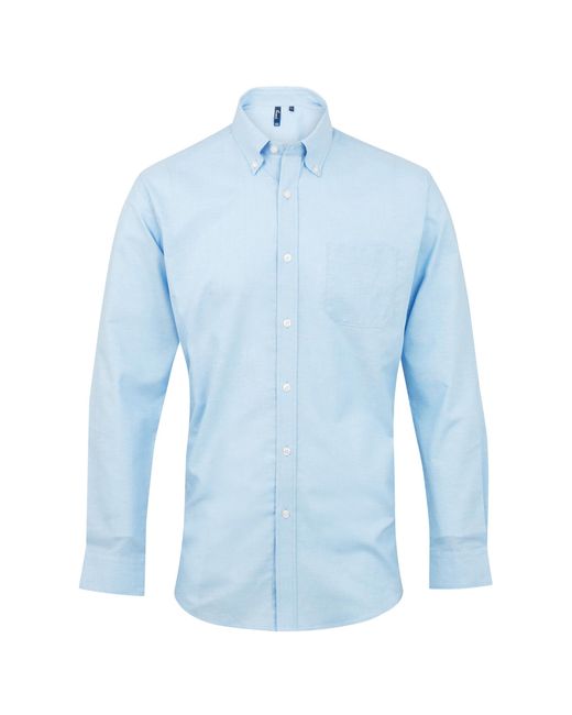 PREMIER Blue Signature Oxford Long Sleeve Work Shirt (Light) for men