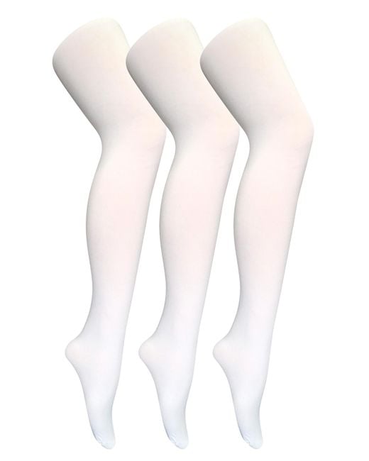 Sock Snob White 3 Pair Multipack Coloured Opaque 80 Denier Tights