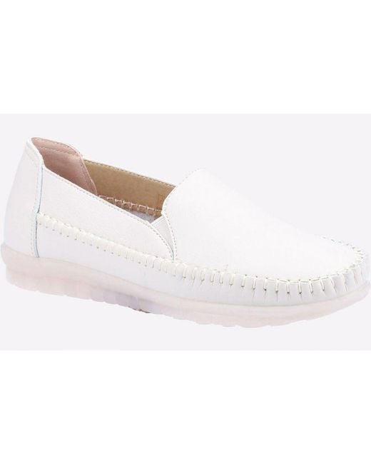 Fleet Foster White Shirley Leather