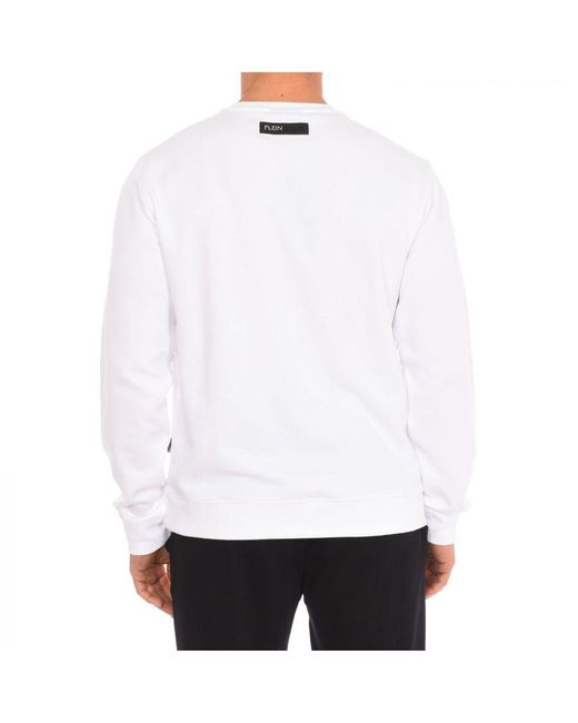 Philipp Plein Fipsg604 Sweatshirt Met Lange Mouwen En Ronde Hals in het White voor heren