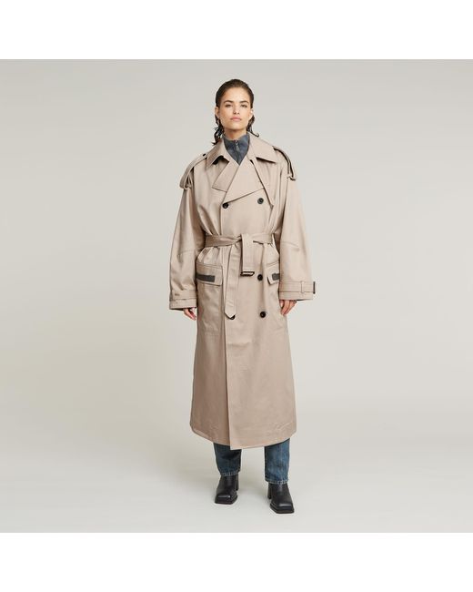 G-Star Natural Macro Balloon Trench Coat