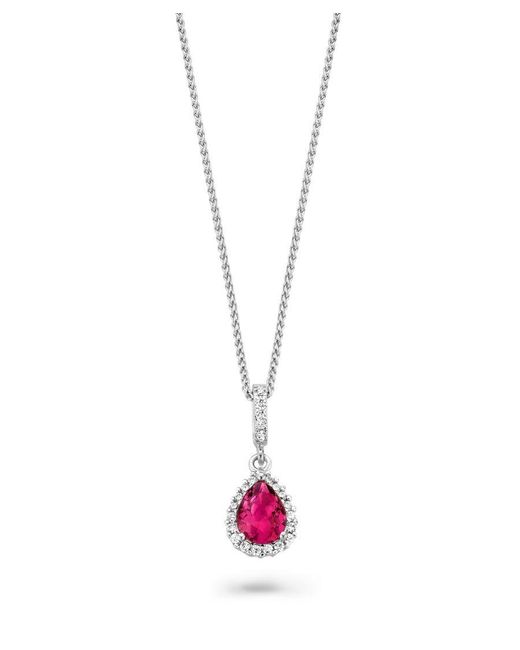 Orphelia White 'Enora' 925 Sterling Chain With Pendant