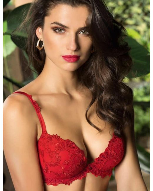 Lise Charmel Red Acc8588 Dressing Floral Contour Bra