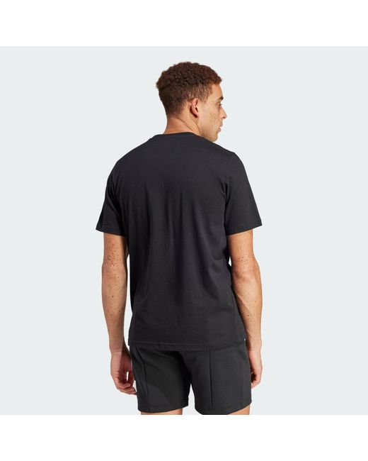 Adidas Black Camo Linear Graphic Tee for men
