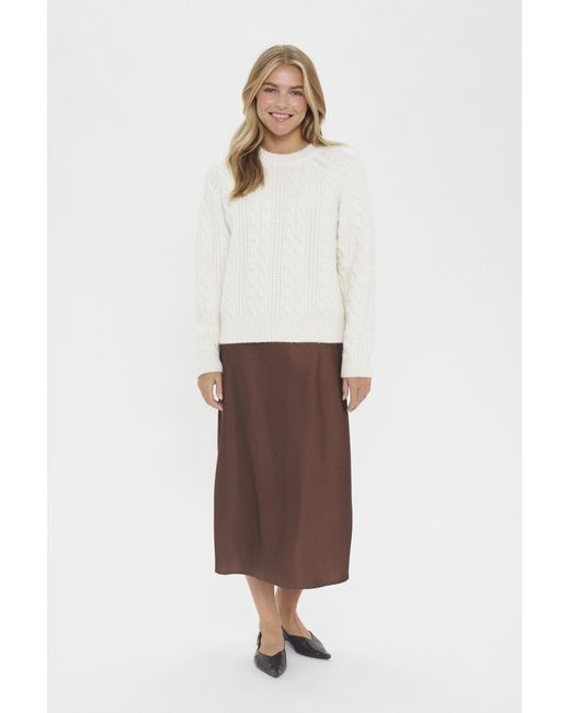 Saint Tropez Pullover Nylasz Pullover Regular Fit in het White